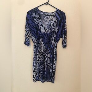 Blue/grey/black leopard print